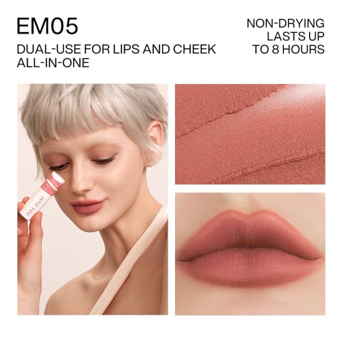 Matte Nude Lipstick - 24H Waterproof Long-Lasting Liquid Lip Color