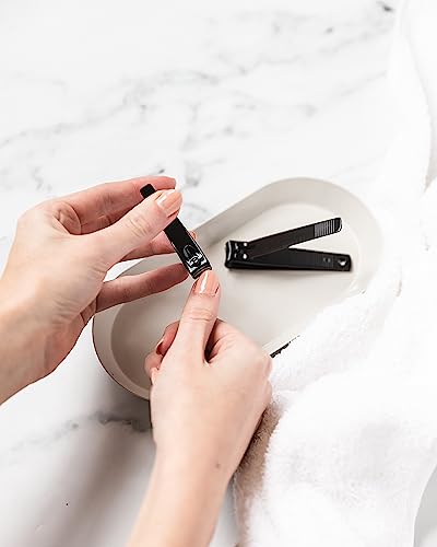 Toenail and Fingernail Clipper Set - Precision Grooming Tool, Black