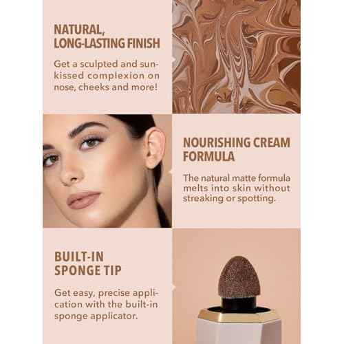 SHEGLAM Sun Sculpt Cool Toned Liquid Contour Stick Long Lasting Cream Bronzer Makeup - Earthy Sepia