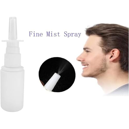 10Pcs 30ML/1oz Plastic Nasal Spray Bottle Mist Sprayer - Empty Refillable Pump Sprayer Fine Mist Sprayers Atomizers with Funnels and Labels