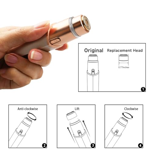 Gen 3 Replacement Heads for Flawless Facial Hair Remover - 2 Pack