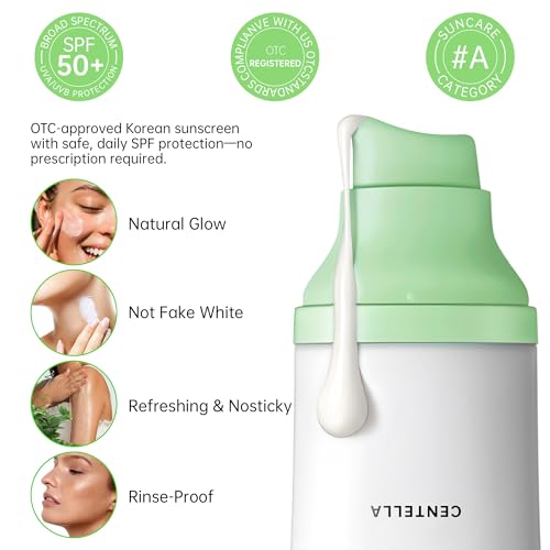 Tinted Sunscreen for Face & Body ? Madagascar Centella SPF 50+, Mineral with Tinted Moisturizer, Hyaluronic Acid & Niacinamide, Lightweight Korean Skin Care Sunblock, 50ml
