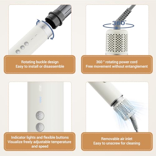 5-in-1 Hot Air Hair Styler with Auto-Wrap Curlers