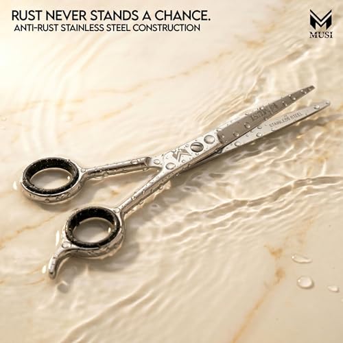 MUSI 6.5" Professional Hair Cutting Scissors – Stainless Steel Barber Shears