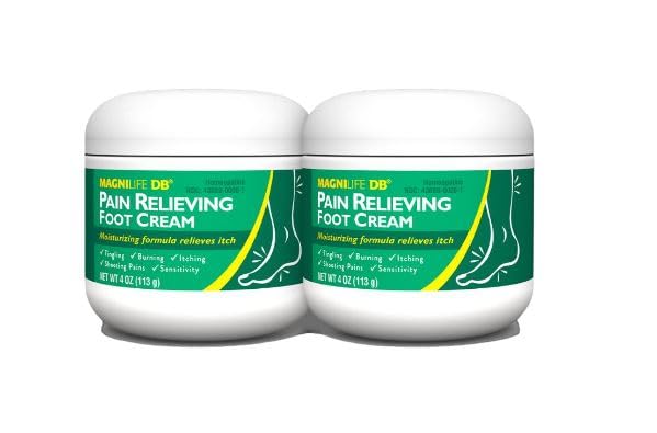 MagniLife DB Pain Relieving Foot Cream for Diabetic Skin - 4 oz (2 Pack)