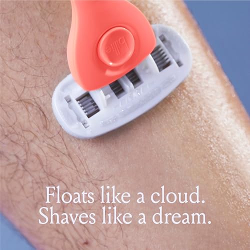 Billie Women¡¯s Razor Kit, 1 Handle + 2 Blade Refills + Magnetic Holder, Coral