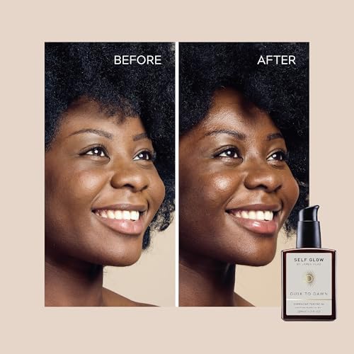 Self Glow by James Read - Dusk to Dawn Overnight Tan Facial Serum | Hydrate, Smooth + Plump | Aloe, Vitamin E + Plant-Based DHA | Stain-, Silicone- + Drying Alcohol-Free (50mL | 1.7 fl oz)