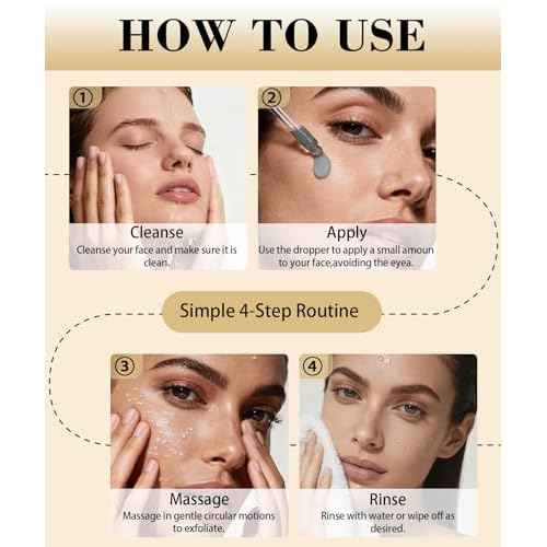 Black and White Rice Exfoliation Essence, Rice Peel Shot, 2 PCS White & Black Rice Facial Serum, Deep Cleansing to Remove Dead Skin Cells, Minimize pores suitable for All Skin Types