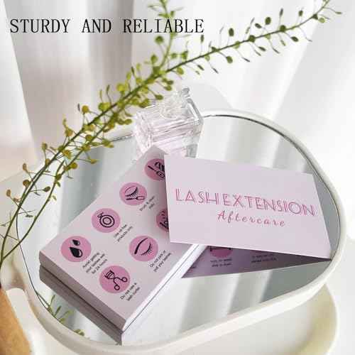 100 Pack Lash Aftercare Card Lash Extension Aftercare Instructions Cards 3.5 x 2.1 Inch Lash Lift and Tint Aftercare Card for Lash Tech Essentials Lash Tech Supplies Lash Aftercare Kit Lash Care Kit