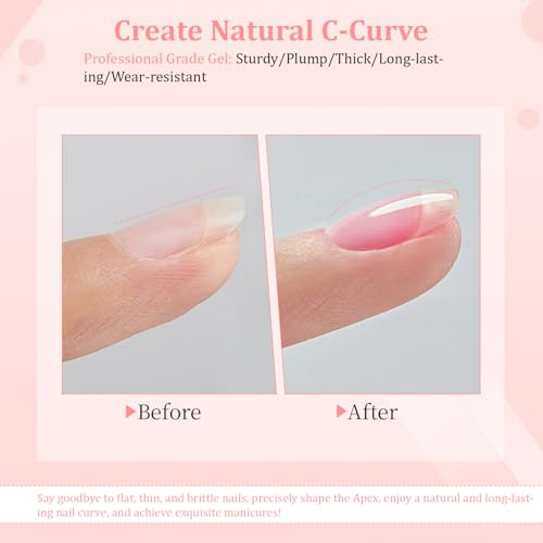 JODSONE 10 Colors Builder Nail Gel Set with Base & Top Coat - SET-09, No Wiping, Long-Lasting, UV LED Cured