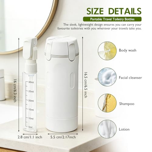 4-in-1 Travel Dispenser Bottles Set - Leak-Proof 120ML Containers