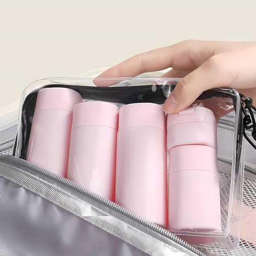 5-Pack TSA Approved Travel Bottles - Leak Proof Toiletry Containers