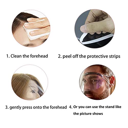 50Pcs Disposable Face Shield for Hair Cutting | Clear Plastic Bang Trimmer