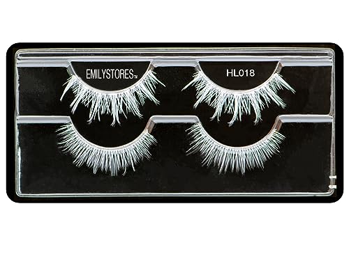 White Halloween Cosplay Eyelashes Upper Lower Lash Set