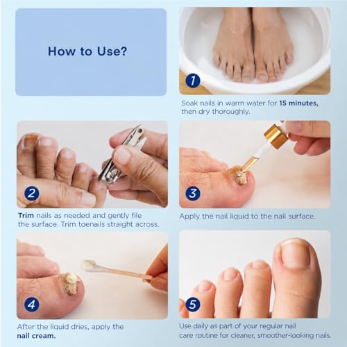 Natural Vine Nail Repair Care Kit Liquid 15mL + Cream 20g for Toenails & Fingernails