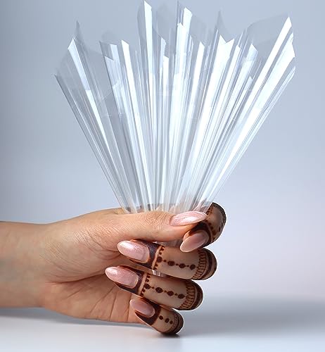 100pcs Empty Henna Cones – Pre-Rolled Cellophane Applicator