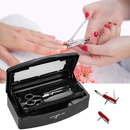 Machine-Ya Plastic Sterilizing Tray,sterilization box,nail art tool sterilizer tray, Sterilizer Tray Box Nail Art Salon Sterilizing Too（black）