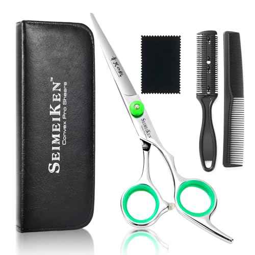 Hair Cutting Scissors ? Professional Hair Shears - Premium Stainless Steel Haircut Scissors Kit with Comb and Case - Barber Shears for Salon & Home Use, 6.0 Inch