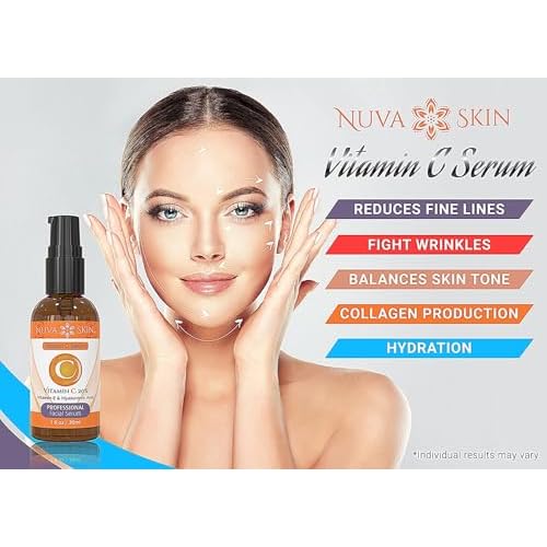Vitamin C Serum for Face - Face Serum Vitamin C and Hyaluronic Acid, Anti Aging serum, Brightening Serum, Brightening Face Serum with Vitamin C Oil, Facial Serum for Collagen Production & Reduced Acne