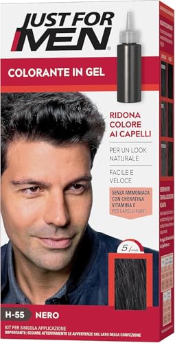 Just For Men Shampoo-In Hair Color Real Black H-55 Pack of 3