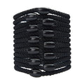 L. Erickson Black Hair Ties for Thin Hair, Narrow Grab & Go Ponytail Holders, 12 Pack, Thin No-Crease Bands with Strong Hold, Damage-Free Design, Sleek Everyday Style