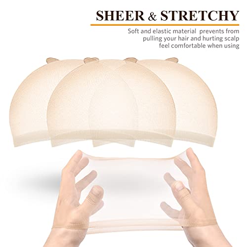 MORGLES HD Invisible Wig Caps 20 Pack - Nude Stocking