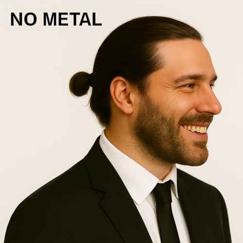 Black Hair Ties for Thick Hair ? 30-Pack, 4mm Nylon Elastic, No Metal, No Damage ? Perfect for Curly, Straight, Short & Long Hair