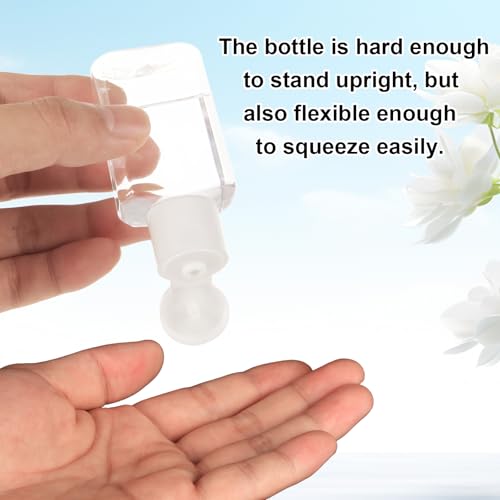 CYEAH 120 Pcs Plastic Travel Bottles 1oz Mini Empty Travel Size Bottle, Refillable Bottles with Flip Cap, Portable & Reusable Containers for Travel Business Trip Camping
