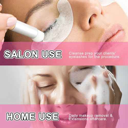 TDANCE Eyelash Extension Cleanser + Brush (60ml) / Shampoo / Wash for Extensions & Natural Lashes / Unscented, Oil, Paraben, Sulfate Free / For Professional & Home Use