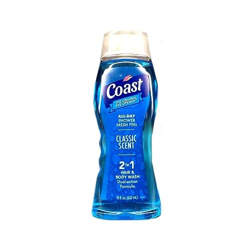 Coast 2 in 1 Hair & Body Wash Classic Scent 18 Oz. - (Pack of 6)