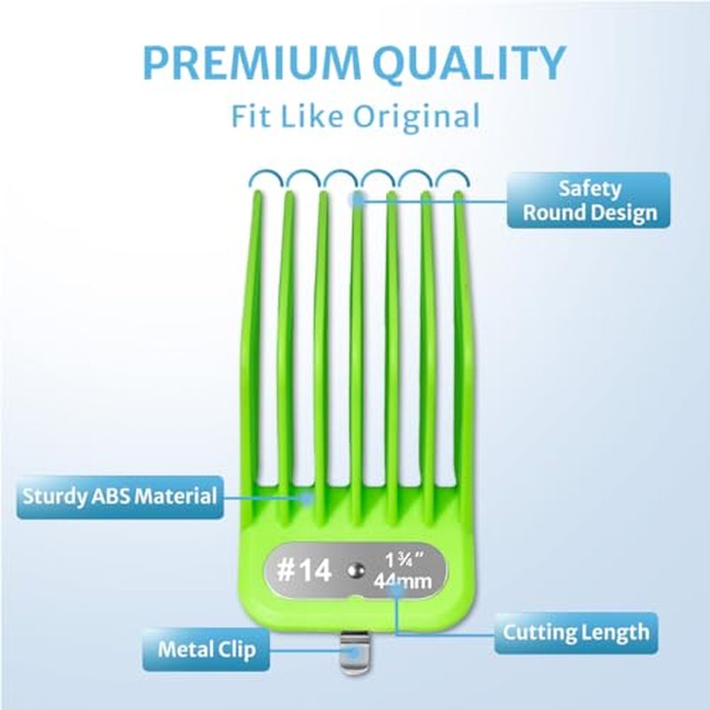 Andis Clipper Guards Set #10-#16 Color Coded (4-Pack)