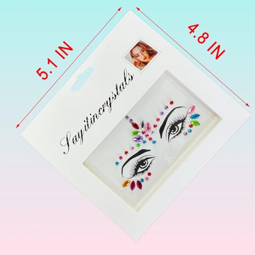 Diamond Acrylic Face Stickers for Kids – 6-Pack