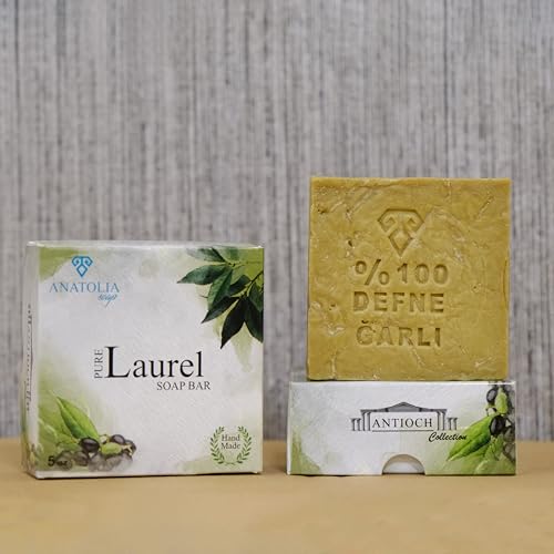Anatolia Soap Antioch Collection Laurel Oil Shampoo Bar 5 oz ? Handmade Soap, Olive Oil Based Solid Shampoo for Dry Hair, Traditional Castile Bar for Women & Men