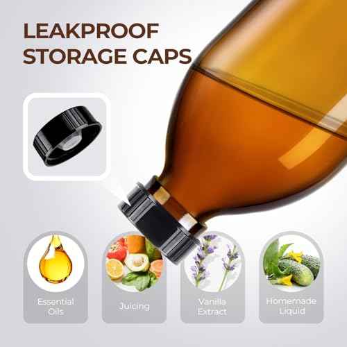 Amber Glass Soap Dispenser with Pump 16 oz, Homepicker Hand and Dish Soap Dispenser Set for Body Oil, Brown Glass Bottles with 1 Extra Pump Tops, Black Caps, Labels (2 Pack)