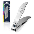 Large Stainless Steel Nail Clipper with Anti-Splash Catcher - Ultra Sharp, GÖSOL