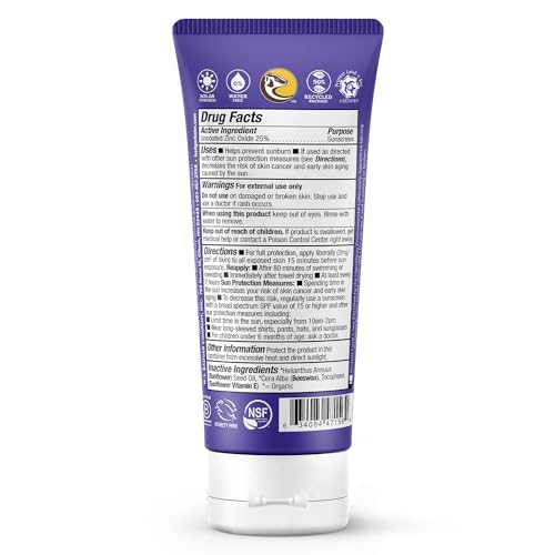 Badger Mineral Sunscreen SPF 50 Zinc Oxide Sunscreen with 98% Organic Ingredients, Reef-Safe, Broad-Spectrum, Hypoallergenic, Water Resistant, Unscented Adventure Sport 2.9 fl oz