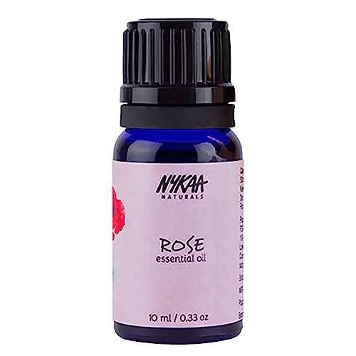 Nykaa Naturals Essential Oil - Unclogs Your Pores, Tones and Soothes Skin - Rehydrates Damaged Tresses and Promotes Hair Growth - Perfect for Relaxation and Rejuvenation - Rose - 0.33 oz