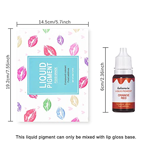 12-Color Liquid Lip Gloss Pigment Set for DIY Cosmetics
