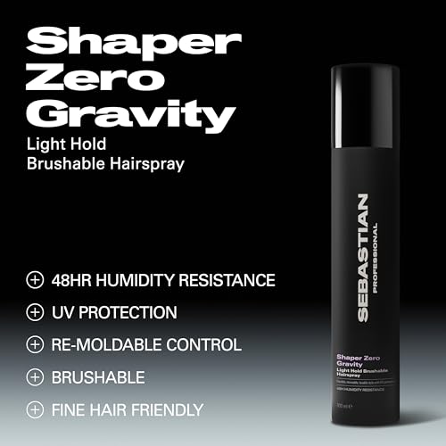 Sebastian Professional Shaper Zero Gravity Hairspray 10.6oz - Strong Hold, Lightweight Styling
