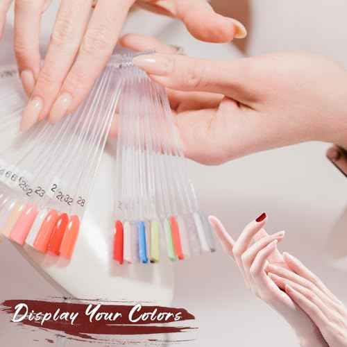 200Pcs Nail Swatch Sticks Nail Polish - Nail Sample Swatches for Gel Polish Clear Nail Polish Swatch Stick Nail Color Display - Nail Swatches Sticks