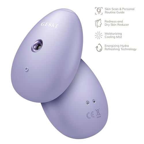 GESKE SmartAppGuided¢â Facial Hydration Refresher | 4 in 1 | Water Atomizer | Moisturizing Spray Machine | Face Mister | Humidifier for Natural Glow | Reduce Redness & Dry Skin