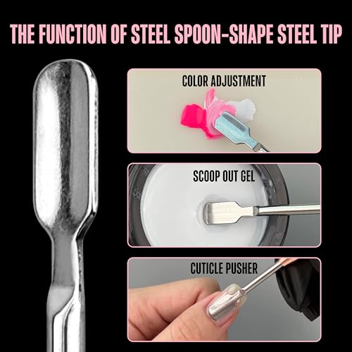 NOVO OVO Double End Nail Brush Kit for Poly Gel & Nail Art - Manicure & Pedicure Tool