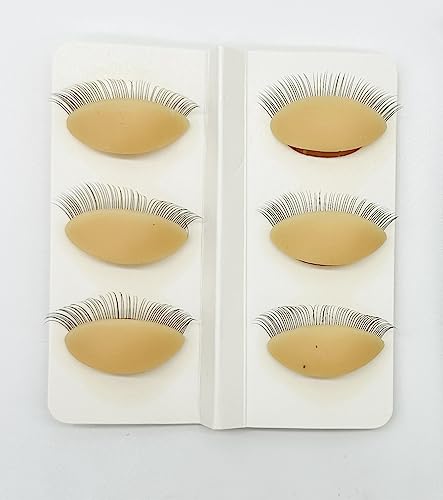 3 Pairs Silicone Eyelids for Mannequin Eyelash Extension Practice
