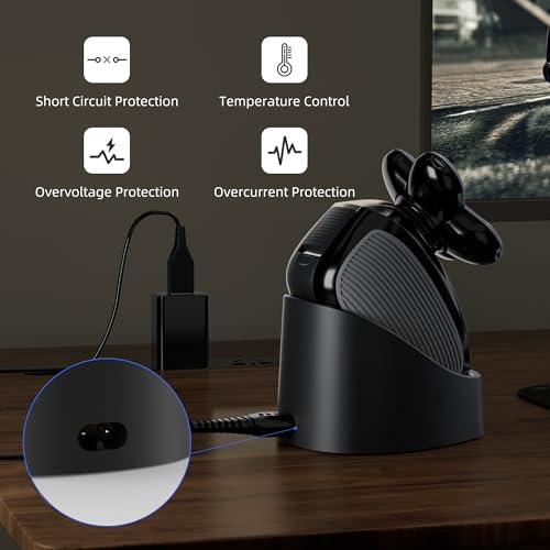 Charging Dock Compatible with Freebird FlexSeries Electric Head Hair Shaver, Charger Cord Base Stand with Power Cable for Flex Series Replacement Razor Adapter