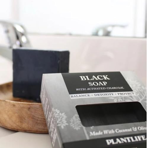 Plantlife Black Bar Soap - Moisturizing and Soothing Soap for Your Skin - Hand Crafted Using Plant-Based Ingredients - Made in California 4.5oz Bar