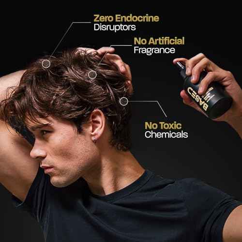 BASED Sea Salt Spray, Natural Finish Sea Salt Spray for Hair, Volumizes & Texturizes, Infused with Kelp & Vitamin B5, Light & Non-Greasy, Paraben, Sulfate, Phthalate Free, 6.8 oz (Pack of 1)