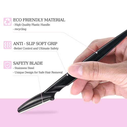 CICINUJOY Facial Eyebrow Razor - Precision Hair Removal Tool, Black