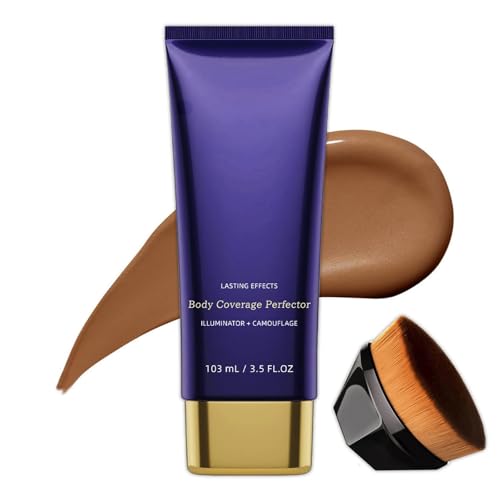 NureBe Body Coverage Perfector - Waterproof Flawless Body Makeup, Scar & Tattoo Cover, Radiant Glow, 3.5oz Bronze Radiance