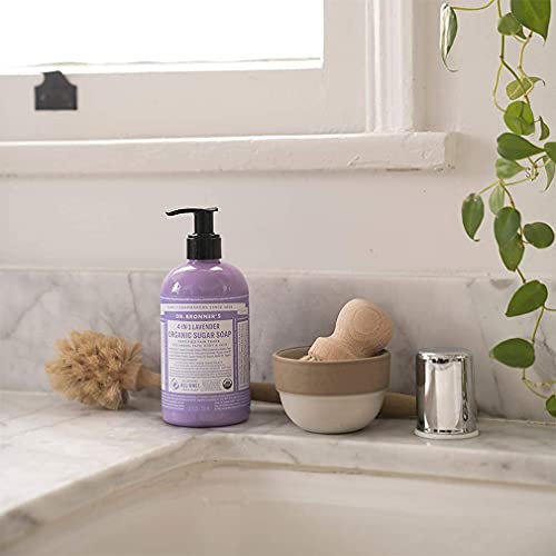 Dr. Bronner's Organic Sugar Soap 4-Pack - Lavender, Peppermint, Tea Tree & Lemongrass, 12 Fl Oz Each