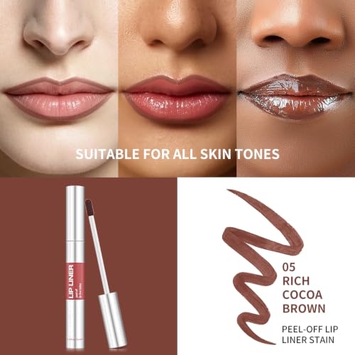 TENGLONG Peel Off Lip Liner Stain - Long Lasting Waterproof Matte Liquid Lipstick